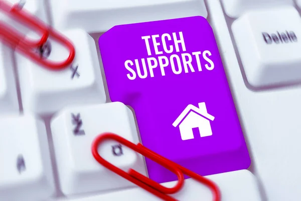 Conceptual Display Tech Supports Business Approach Help Given Technician Online — Stock Photo, Image