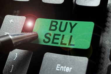 Metin gösterimi, Buy Sell, Business approach Mal ve hizmetlerin alım satımı ve satımı Ticaret Ticareti