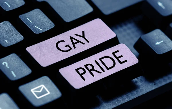 Exhibición Conceptual Orgullo Gay Enfoque Del Negocio Dignidad Idividual Que — Foto de Stock
