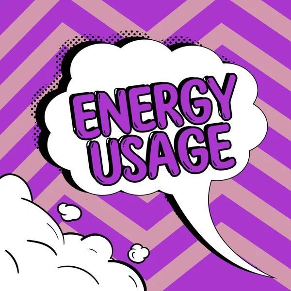 Handwriting Text Energy Usage Internet Concept Amount Energy Consumed Used — 图库照片