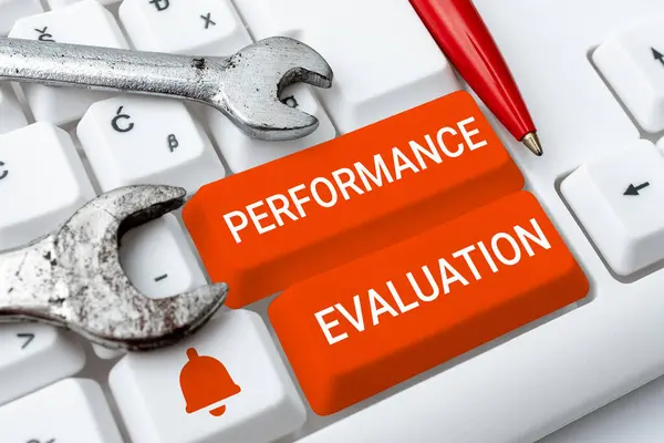 Conceptual Display Performance Evaluation Business Concept Development Action Planning Another — Stockfoto
