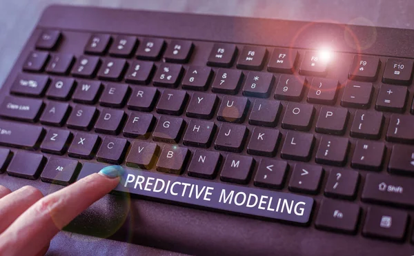 Text Zobrazující Inspiraci Prediktivní Modelování Koncepční Strategie Údržby Fotografií Řízená — Stock fotografie
