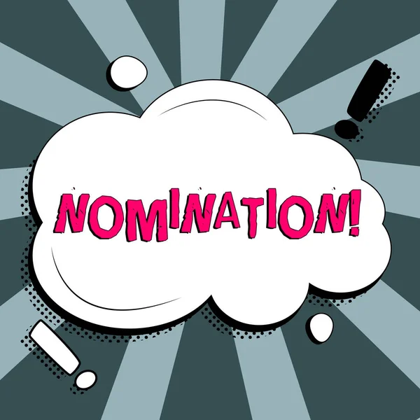 Adaylığı, İnternet Konseptini Sunan Metin başlığı Resmi Adayları Ödül İçin Seçme