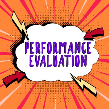 Writing displaying text Performance Evaluation, Business concept the development and action planning of another