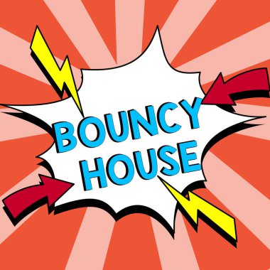 İlham veren Zıplama Evi 'ni gösteren metin, İnternet Yapay Zeka üzerinden çalışan Otomatik Programda Yazılan Sözcük