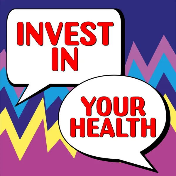Conceptuele Weergave Investeer Gezondheid Bedrijfsoverzicht Live Healthy Lifestyle Quality Food — Stockfoto