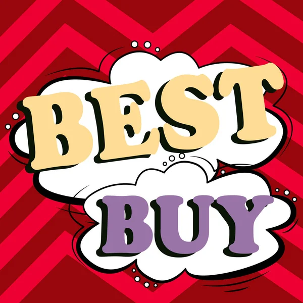 Conceptual Display Best Buy Word Most Advantageous Combination Cost Quality — Fotografia de Stock