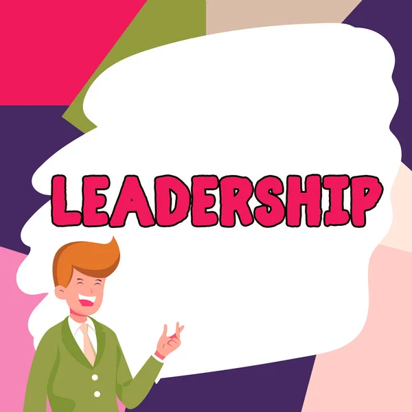Leadership Word Ability Actividad Que Involucra Liderar Grupo Personas Empresa — Foto de Stock