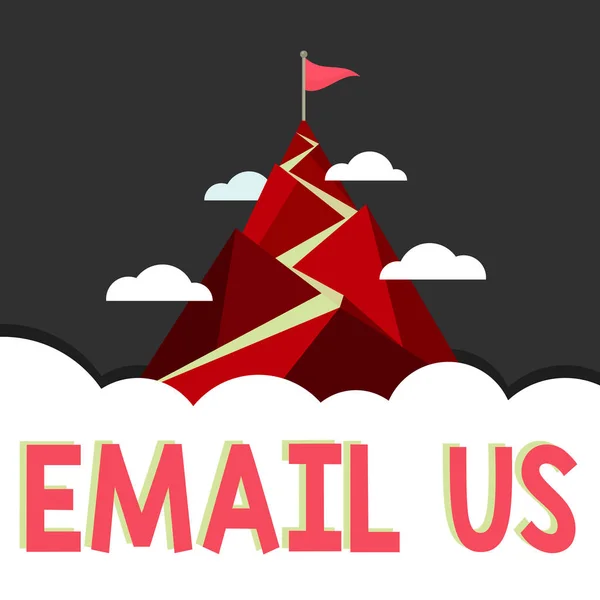 Håndskriftsskilt Email Business Oversigt Sende Kommerciel Besked Til Gruppe Mennesker - Stock-foto