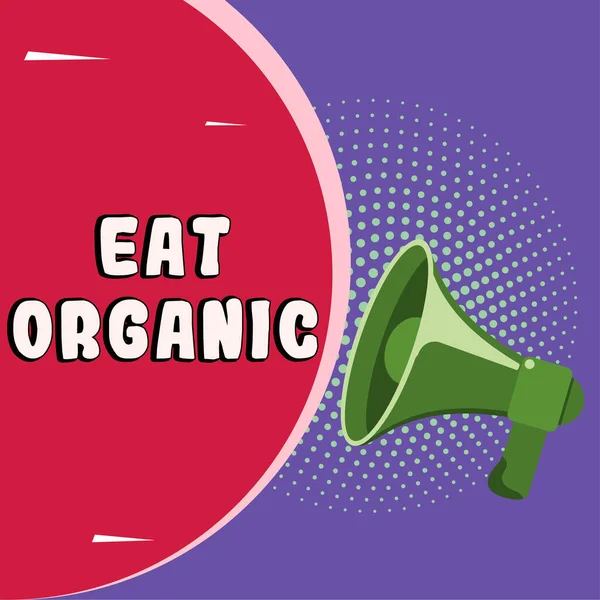Conceptual Caption Eat Organic Conceptual Photo Reduction Eating Sweets Diabetic — Stock Photo, Image