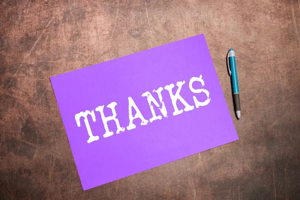 Legenda Conceitual Obrigado Abordagem Negócios Apreciação Gratitude Good Mood Attitude — Fotografia de Stock