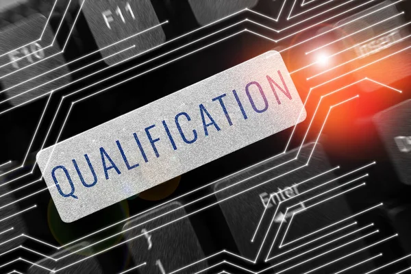 Texte Inspirant Qualification Word Pour Permission Officielle Certification Pour Effectuer — Photo