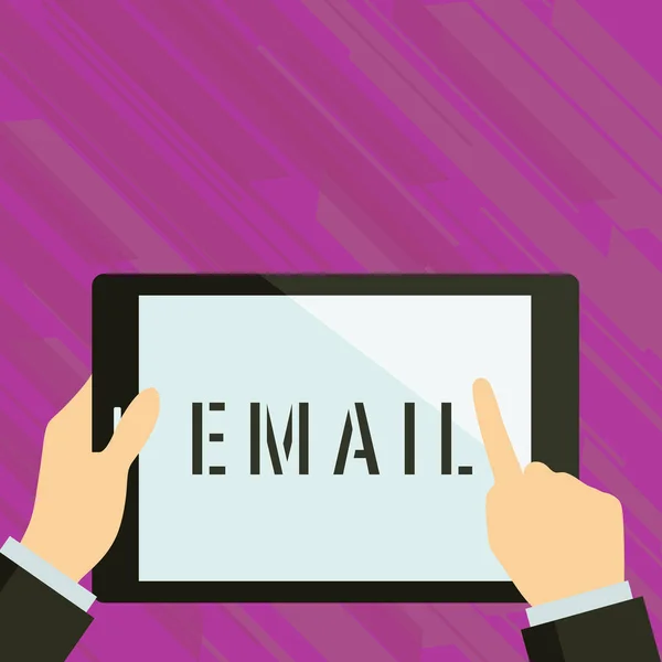 Escrevendo Exibindo Texto Mail Vitrine Negócios Enviar Uma Mensagem Comercial — Fotografia de Stock