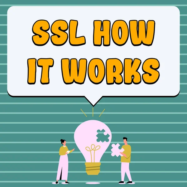 Ssl How Works Business Concept Session Key 영감은 데이터를 암호화하는 — 스톡 사진
