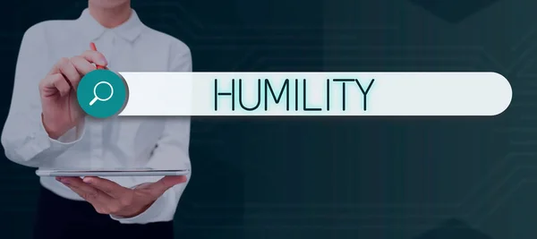 Texto Que Presenta Humildad Concepto Que Significa Humildad Una Virtud —  Fotos de Stock