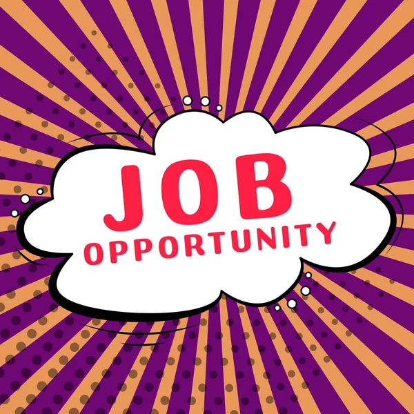 Κείμενο Που Δείχνει Έμπνευση Job Opportunity Word Opportunity Employment Chance — Φωτογραφία Αρχείου
