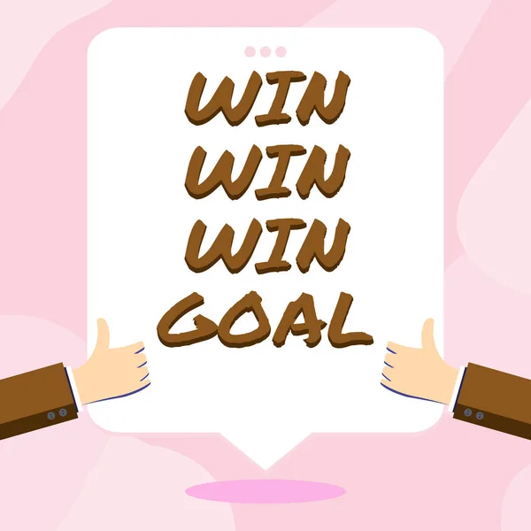 Conceptual Display Win Win Win Goal Business Approach Approach Aims — Stock Photo, Image