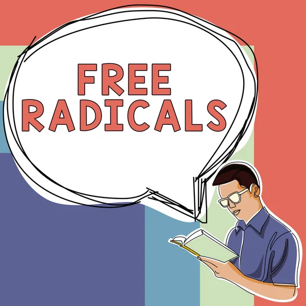 Handwriting Text Free Radicals Concept Meaning Produced Body Natural Processes — Foto Stock