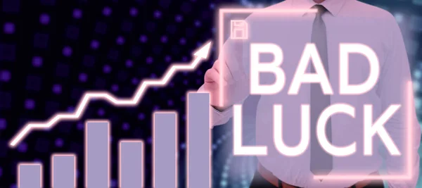 Text Zeigt Inspiration Peak Luck Business Zeigt Einen Unglücklichen Zustand — Stockfoto