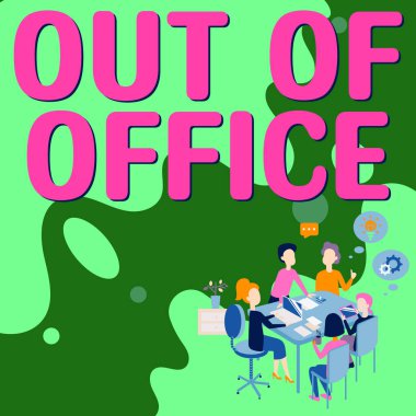 Ofis Dışında El Yazısı Yazısı, İnternet Konsepti İş Dışında Kimse Boş Zaman Mola Vermiyor