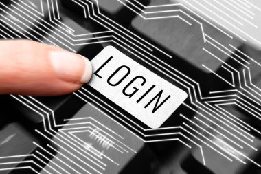 Kavramsal başlık girişi, kavramsal kavram, kullanıcı adı ve parola kaydı kullanılarak web günlüğü girilmesi anlamına gelir