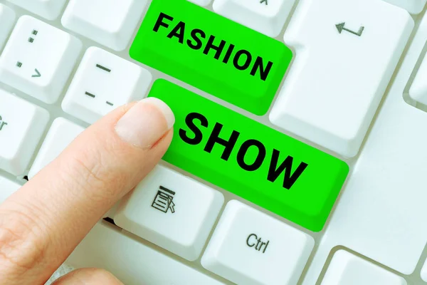 Leyenda Conceptual Fashion Show Palabra Para Exibición Que Implica Estilos —  Fotos de Stock