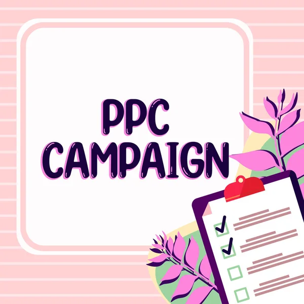 Handschriftliche Signatur Ppc Kampagne Business Ansatz Verwenden Ppc Ihre Produkte — Stockfoto