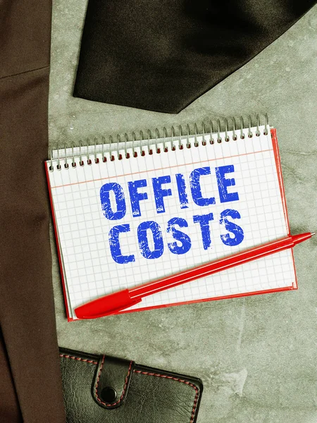 Tekst Pokazujący Inspirację Koszty Biurowe Biznesowa Kwota Podejścia Płacona Właścicielowi — Zdjęcie stockowe