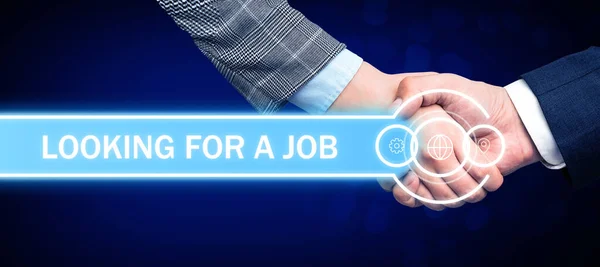 Conceptual Caption Looking Job Business Idea Unemployed Seeking Work Recruitment — Stock Photo, Image