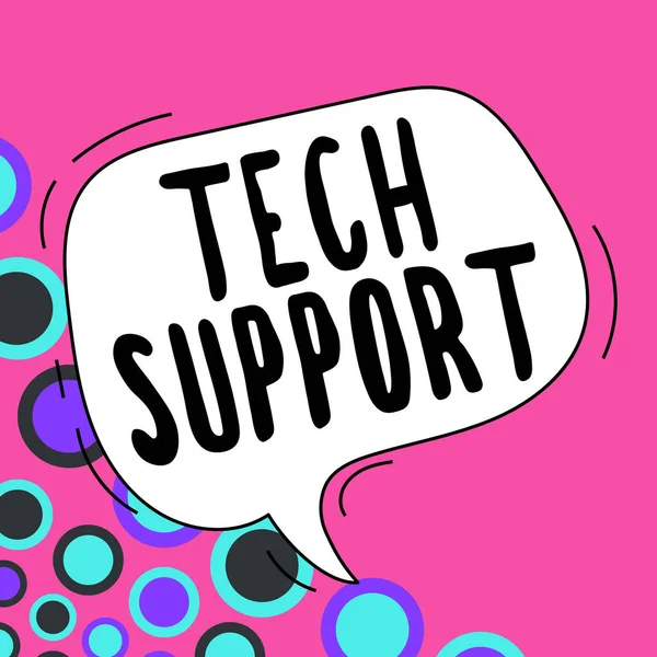 Text Caption Presenting Tech Support Word Assisting Individuals Who Having — Stock Photo, Image