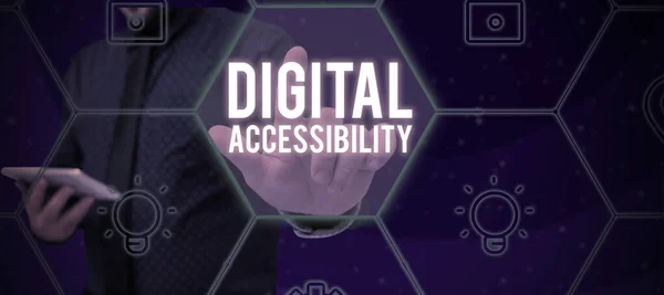Sign Display Digital Accessibility Concept Που Σημαίνει Ηλεκτρονική Τεχνολογία Που — Φωτογραφία Αρχείου