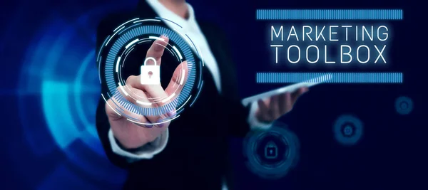 Marketing Toolbox Conceptual Photo Means Promoting Product Services Automation — 스톡 사진