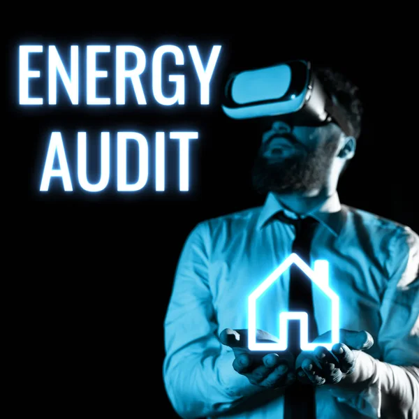 Conceptuele Weergave Energy Audit Business Concept Assessment Van Energiebehoefte Efficiëntie — Stockfoto