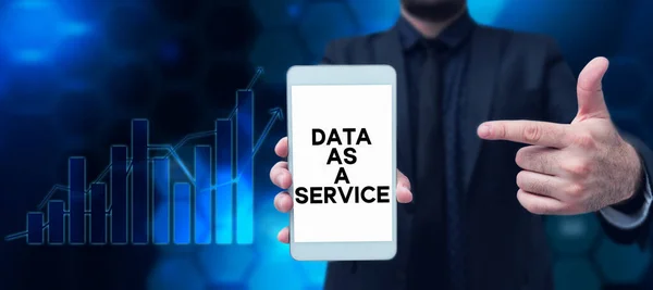 Conceptual Caption Data Service Acto General Empresa Asegurar Almacenar Datos — Foto de Stock