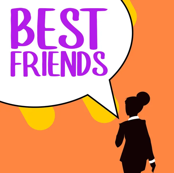 Leyenda Conceptual Best Friends Internet Concept Una Persona Que Valoras — Foto de Stock