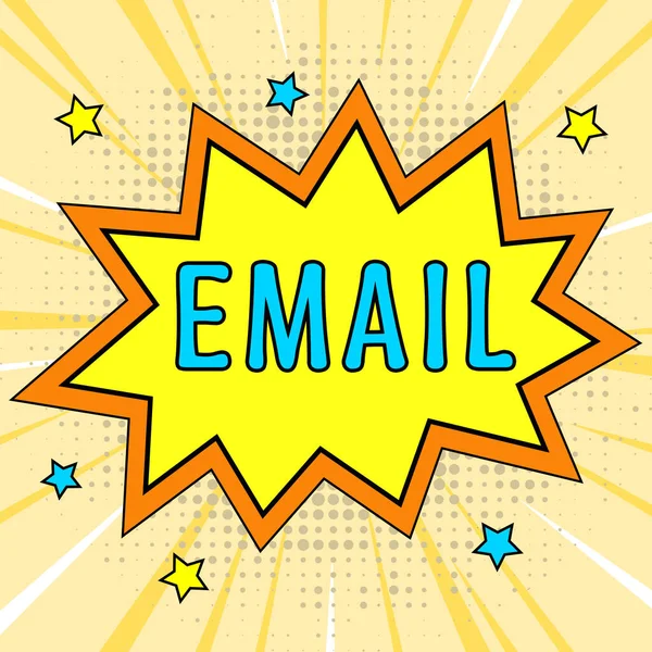 Legenda Conceitual Mail Palavra Escrito Enviar Uma Mensagem Comercial Para — Fotografia de Stock