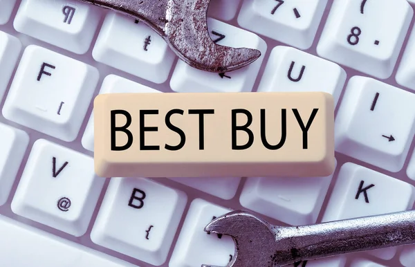 Leyenda Texto Que Presenta Best Buy Concepto Negocio Combinación Más —  Fotos de Stock
