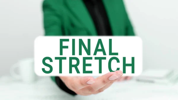 Text Som Visar Inspiration Final Stretch Internet Concept Last Leg — Stockfoto