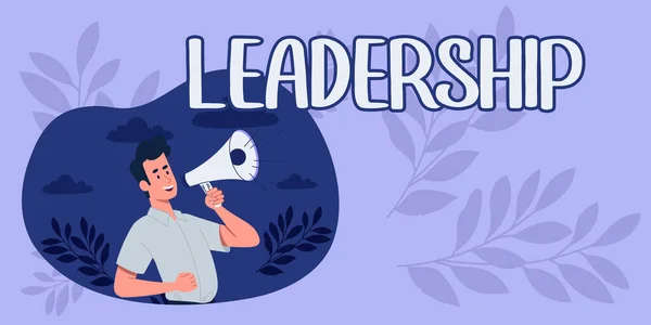 Text Caption Presenting Leadership Business Overview Schopnost Aktivita Zahrnující Vedení — Stock fotografie