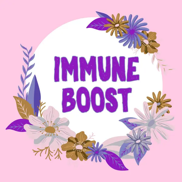Текст Показывающий Вдохновение Immune Boost Бизнес Идея Способная Противостоять Конкретному — стоковое фото