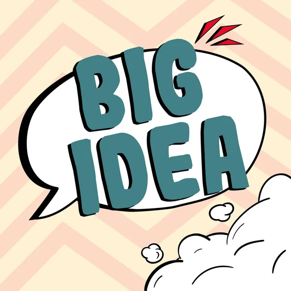 Logga Visar Big Idea Internet Concept Att Stor Kreativ Innovation — Stockfoto