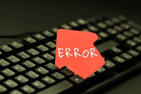 Señal Texto Que Muestra Error Error Concepto Internet Condición Estar — Foto de Stock