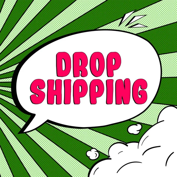 Wyświetlacz Koncepcyjny Drop Shipping Word Wysyłania Towarów Producenta Bezpośrednio Klienta — Zdjęcie stockowe
