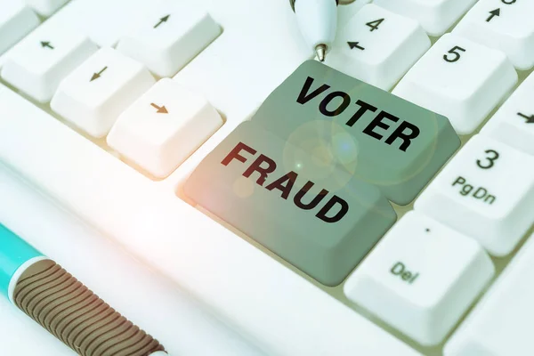 Voter Fraud 이상의 사이의 공식적 확인을 의미하는 — 스톡 사진