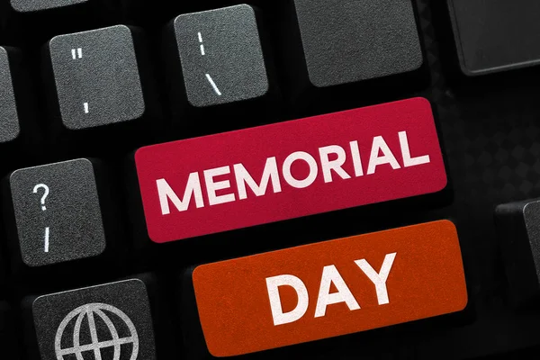 Conceptual Caption Memorial Day Internet Concept Honory Memmembering Who Killed — стокове фото