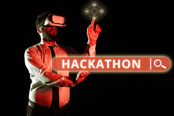 Firma Visualizzazione Hackathon Business Concept Event Cui Gran Numero Persone — Foto Stock