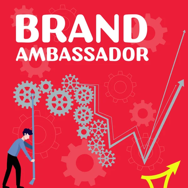 Texto Que Mostra Inspiração Brand Ambassador Agente Visão Geral Negócios — Fotografia de Stock