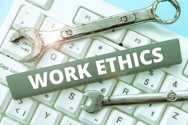 Conceptuele Weergave Work Ethics Business Concept Een Reeks Waarden Gericht — Stockfoto