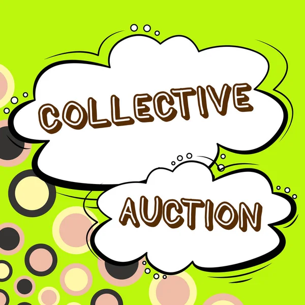 Colective Auction 비즈니스 아이디어 변수에 — 스톡 사진
