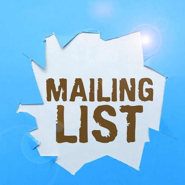 Text Showing Inspiration Mailing List Business Concept List People Who — Stock Photo, Image